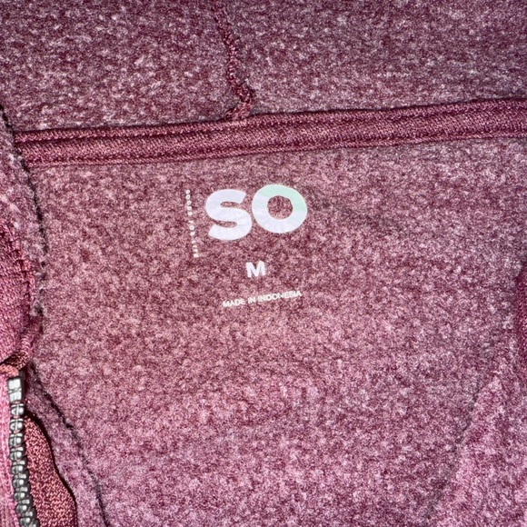 SO brand vintage maroon cropped zip up hoodie - Picture 2 of 5